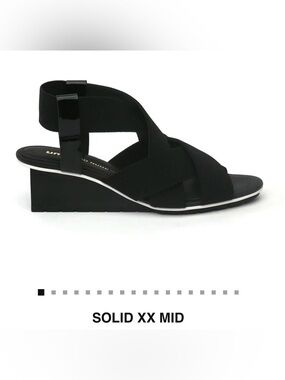United Nude Solid XX Mid Black Wedge Sandal - Size 36